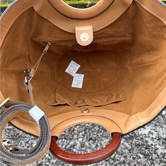 Patricia Nash Braided Stitch Leather Luni Tote – Naturale - Picture 8 of 10